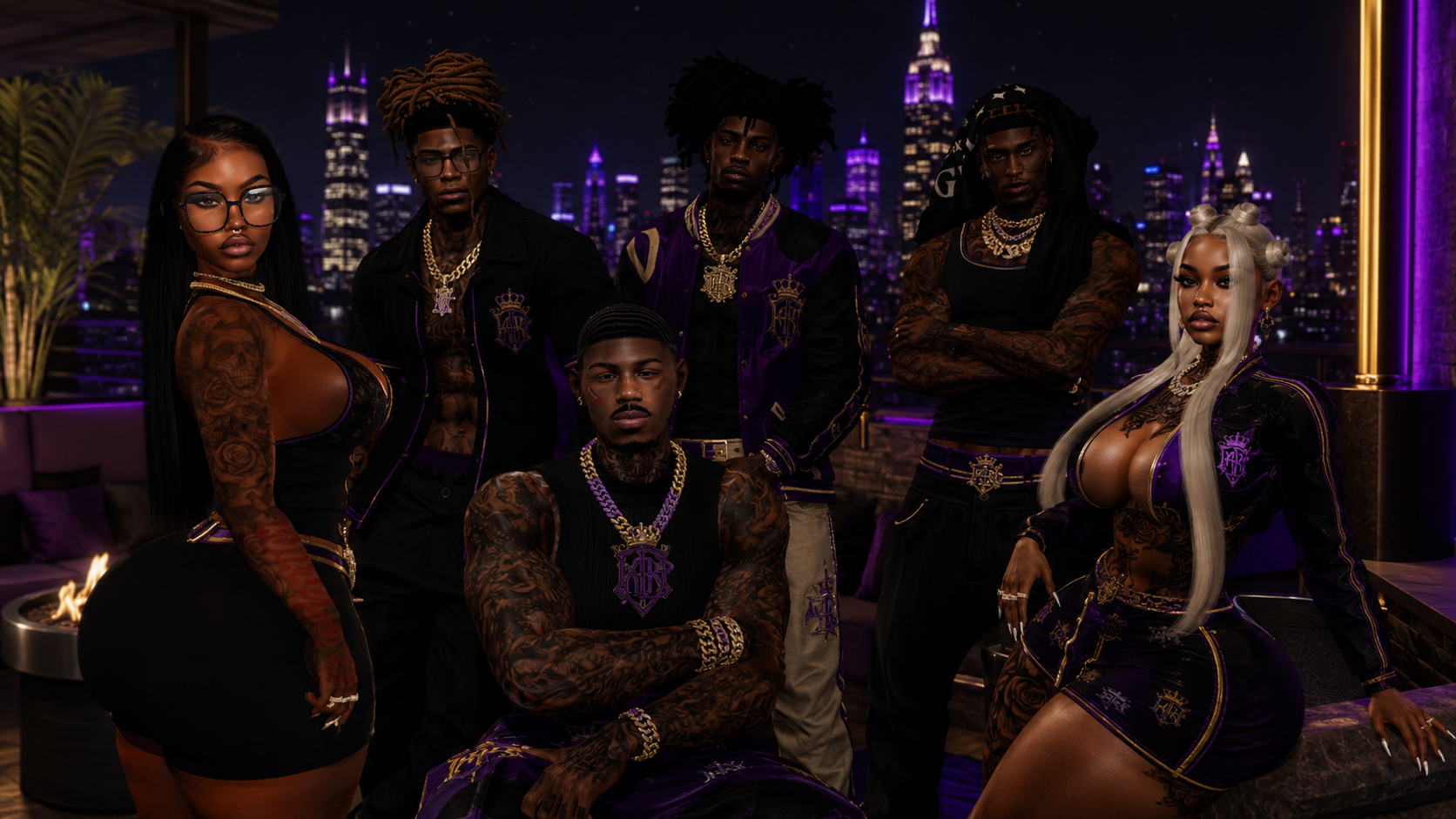 Imperial Society founding members overlooking the city